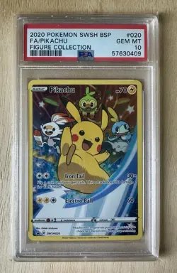 2019-2023 Pokemon SWSH Black Star Promos Pikachu #SWSH020 PSA 10 - Image 1