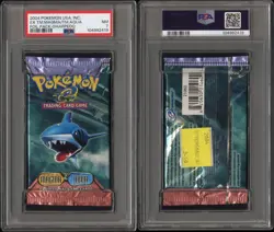 Sealed Pokemon EX Team Magma Team Aqua Booster Pack SHARPEDO ART 2004 PSA NM 7 - Image 3