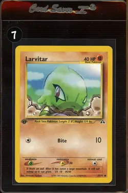 Larvitar ~ MINT 1st Edition Neo Discovery 57/75 Pokemon TCG - Image 1