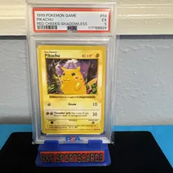1999 Pokemon Game #58 Pikachu Red Cheeks - Shadowless PSA5 EX - Image 1