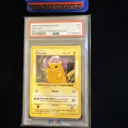 1999 Pokemon Game #58 Pikachu Red Cheeks - Shadowless PSA5 EX - Image 4
