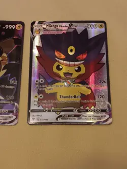 2 Pikachu Pokemon Card Holo GX VSTAR VMAX GX EX Cosplay Art - Image 3
