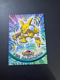 Topps Pokemon Alakazam 65 Series 1 Card Blue Topps Trading Card Vintage - Image 2