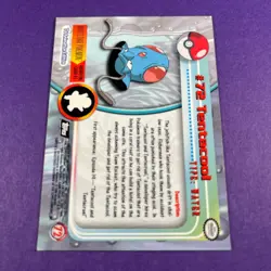 Topps Pokemon Tentacool Non Holo 72 Series 1 Card Black Topps Trading Card - Image 4