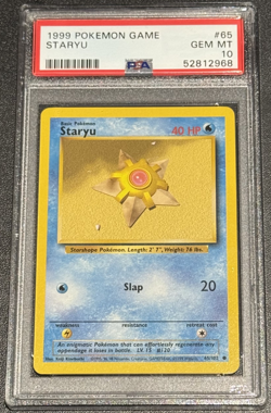 1999 Pokemon Game #65 Staryu PSA 10 - Image 1