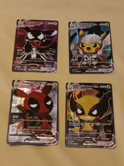 4 Pikachu Pokemon Card Holo GX VSTAR VMAX GX EX Cosplay Art - Image 1