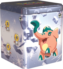 POKEMON TCG Q1 2024 STACKING TIN (1) WITH 3 PACKS & 2 STICKER SHEETS NEW SEALED - Image 3