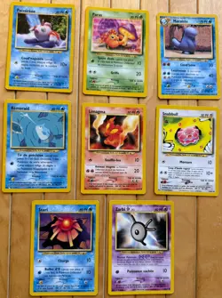 Lot de 8 cartes Pokemon - NEO REVELATION (2002) - Poissirene & autres - Image 1