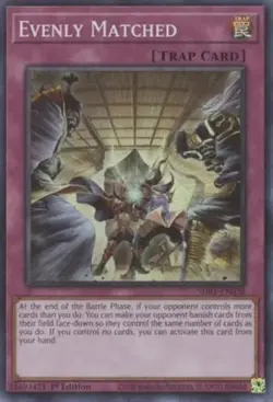 Yugioh! LP Evenly Matched - SDBT-EN038 - Super Rare - 1st Edition Lightly Played - Image 1