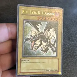 Red-Eyes Black Dragon SDJ-001 1st Edition Ultra Rare Yu-Gi-Oh Card Played MP - Image 2