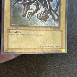 Red-Eyes Black Dragon SDJ-001 1st Edition Ultra Rare Yu-Gi-Oh Card Played MP - Image 4