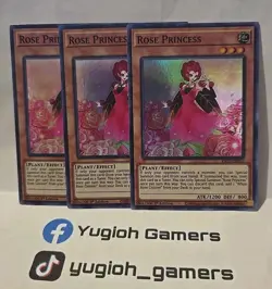YUGIOH ROSE PRINCESS X3 KICO 1ST EDITION SUPER LIGHT PLAYED - Image 1