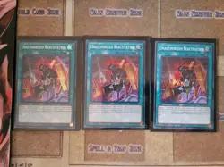 YUGIOH 3X UNAUTHORIZED REACTIVATION SR10-EN041 SUPER 1ST ED NM - Image 1