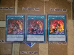 YUGIOH 3X UNAUTHORIZED REACTIVATION SR10-EN041 SUPER 1ST ED NM - Image 1