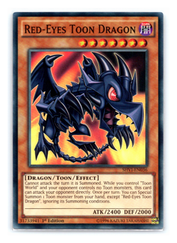 Red-Eyes Toon Dragon - SHVI-EN036 - Super Rare - 1st Edition - Yugioh - Image 1