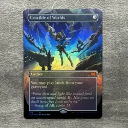 Crucible of Worlds Borderless 2X2 #393 Foil NM - MTG Double Masters 2022 Mythic - Image 1