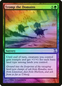Tromp the Domains FOIL Time Spiral NM Green Uncommon MAGIC MTG CARD ABUGames - Image 1
