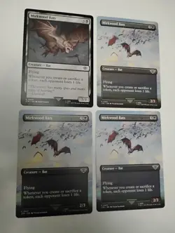 Mirkwood Bats x4 _ 3 Borderless +1 regular MTG - Image 1