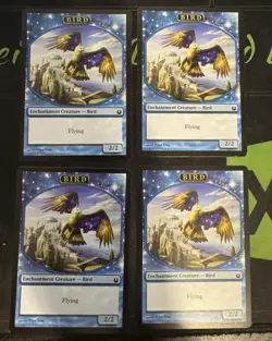 Bird (blue) Token X4 Born of the Gods Magic the Gathering MTG - Image 1