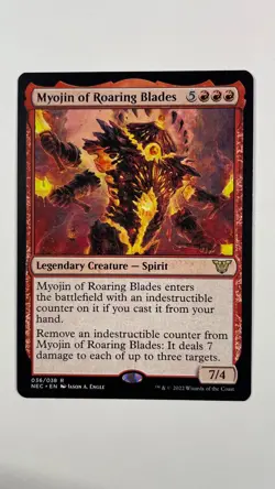 MTG Commander Kamigawa Neon Dynasty Myojin of Roaring Blades 036/038 - Image 1