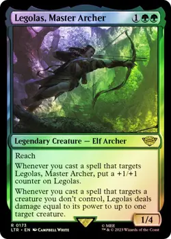 LTR Foil LEGOLAS MASTER ARCHER 1x Rare Lord of the Rings MTG NM - Image 1