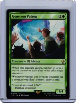 NM Generous Patron, MTG, Final Fantasy Commander, Magic the Gathering, 305 - Image 1
