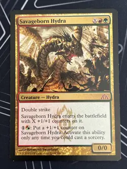 1x Savageborn Hydra (100) Dragon's Maze LP MTG Magic the Gathering x1 MKE - Image 1