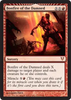 1x Bonfire of the Damned Heavy Play MTG Magic - Kid Icarus - - Image 1