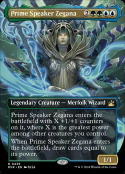 1 x Prime Speaker Zegana - Anime Borderless - Ravnica Remastered - NM-Mint - MTG - Image 1