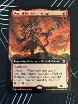 1x Foil Rosnakht, Heir of Rohgahh (75) Extended Art Commander: Dominaria United - Image 1