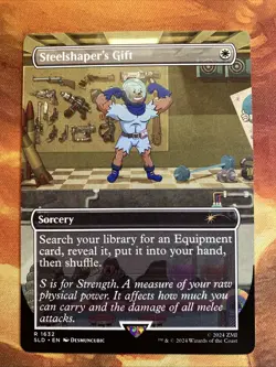 MTG Borderless Steelshaper's Gift Secret Lair: X FalloutR: S.P.E.C.I.A.L. NM!! - Image 1