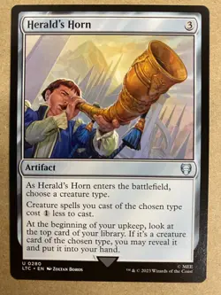 MTG 1x Herald's Horn Commander: Lord of the Rings Tales Middle Earth Magic x1 NM - Image 1