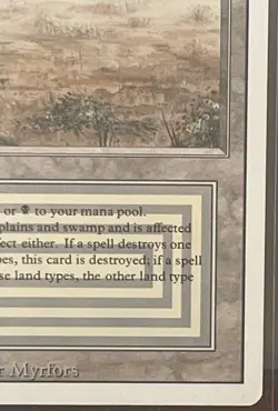 1994 Magic The Gathering MTG Scrubland Revised Edition Dual Land - Image 4