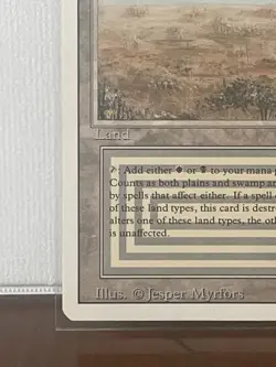 1994 Magic The Gathering MTG Scrubland Revised Edition Dual Land - Image 5