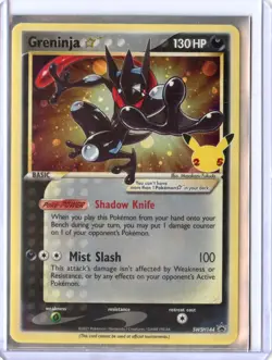 Pokemon Greninja TCG SWSH144 Celebrations Black Star Promo Holo Card LP - Image 1