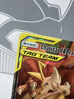 Pokemon Tcg Charizard and Braiden GX Tag Team 22/236 Cosmic Eclipse NM Full Art - Image 4