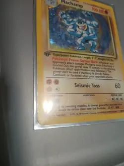 Pokemon Machamp Base Set 8/102 Holo 1st Edition Rare TCG Card - Image 4