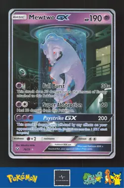 2017 Pokemon SM Shining Legends 78/73 Mewtwo GX - Image 1