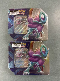 Pokemon Paradox Clash ex Tins Walking Wake Factory Sealed Set of 2 Unopened - Image 1