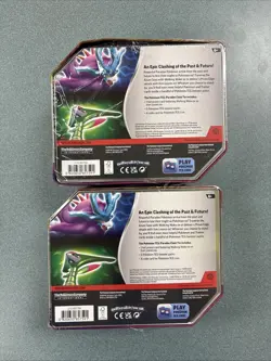 Pokemon Paradox Clash ex Tins Walking Wake Factory Sealed Set of 2 Unopened - Image 2