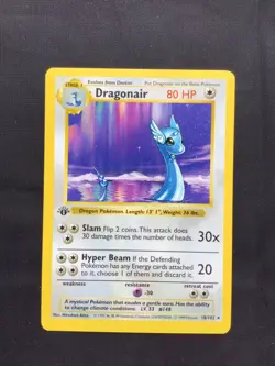 Pokemon Cards: Base Set 1st Edition Rare: Dragonair 18/102 - Image 1