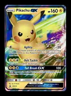 [NM-] Pikachu GX English Black Star Promo SM232 Pokemon - Image 1