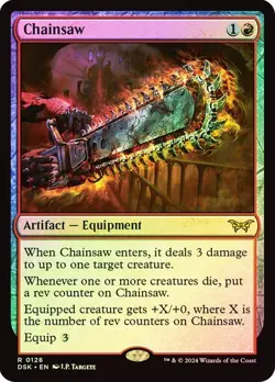 Chainsaw - FOIL - Duskmourn: House of Horrors DSK - 0128 - MTG Magic - Image 1