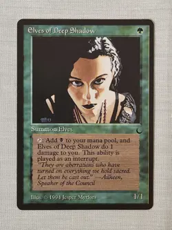 Played Elves of Deep Shadow The Dark Mtg Magic the Gathering - Image 1