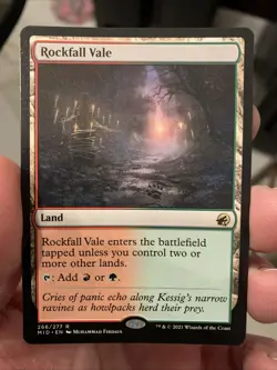 MTG Rockfall Vale [Innistrad: Midnight Hunt] Near Mint - Image 1