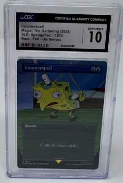 Counterspell MTG MAGIC THE GATHERING SECRET LAIR SPONGEBOB FOIL SLD Gem Mint 10 - Image 1