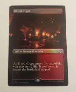 MTG 1x FOIL Blood Crypt Borderless, NM, Ravnica: Clue Edition, Shock Land - Image 1