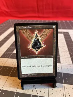 Vintage 1997 MTG Tempest Jet Medallion Card NM - Image 1