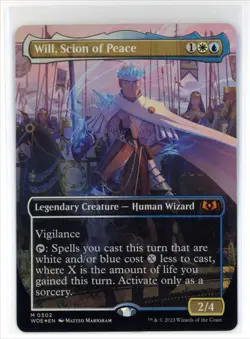 MtG WOC Will, Scion of Peace #302 Borderless Foil - Image 2