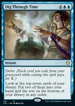 Magic the Gathering MTG Dig Through Time (119) Commander 2021 NM - Image 1